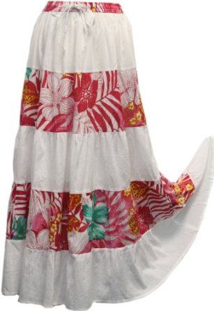 Full/Ankle Length LINED Floral Print Bohemian Gypsy Lightweight India Skirt